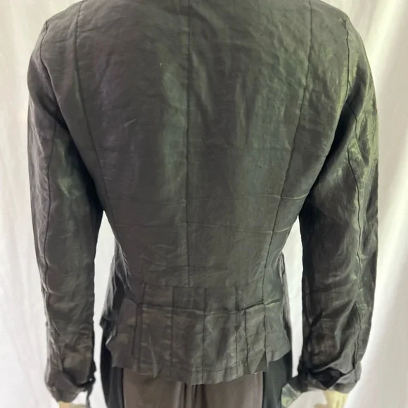 Rare Sarah Pacini coated cotton jacket with magnetic closures. Size M.